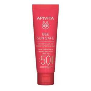 Apivita Bee Sun Safe Anti-Spot & Anti-Age Defence Tinted Face Cream SPF 50