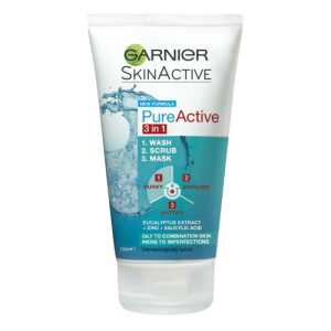 Garnier Pure Active 3-In-1 Wash, Scrub, Mask