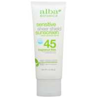 Alba Botanica Sensitive Sheer Shield Sunscreen Broad Spectrum SPF 45